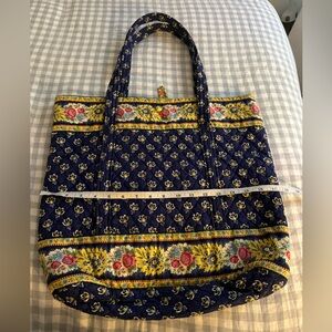 2002 Large Vintage Vera Bradley Tote “Maison Blue” Y2K